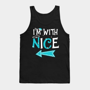 I'm With Nice Christmas Couple Shirts Tank Top